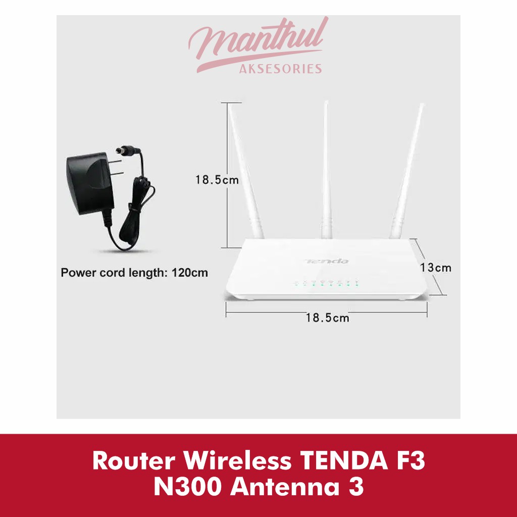 Router Wireless TENDA F3 N300 Antenna 3