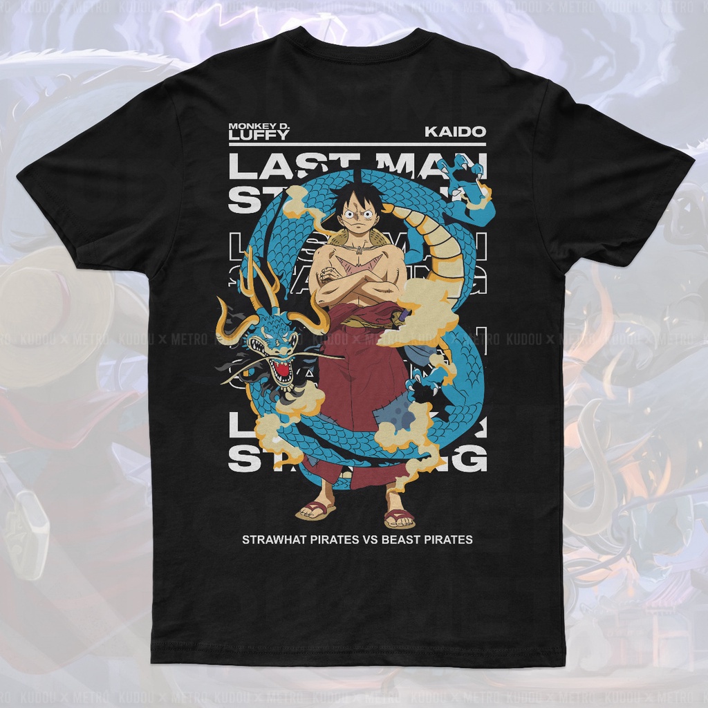 Kaos Luffy Last Man Standing Anime Manga One Piece