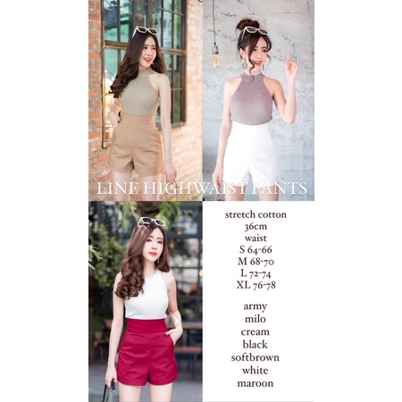 line highwaist pants