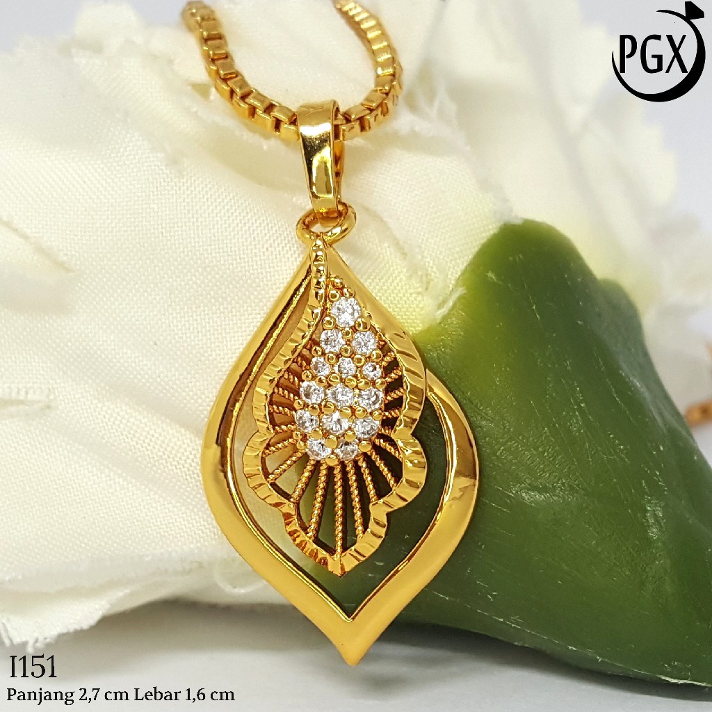 PGX Liontin Kalung Xuping Wanita Aksesoris Fashion Perhiasan Lapis Emas  - I051