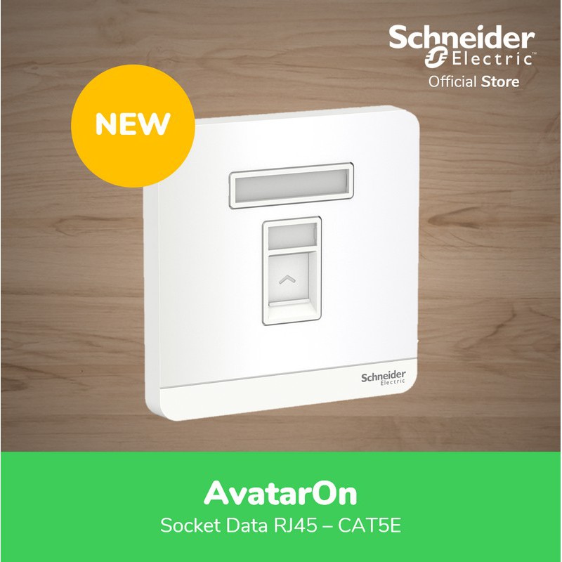 Soket Outlet Data Cat5E Putih WE Avatar On Schneider