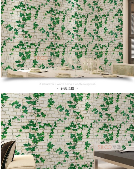 Wallpaper Dinding / Wallpaper Sticker BATA DAUN