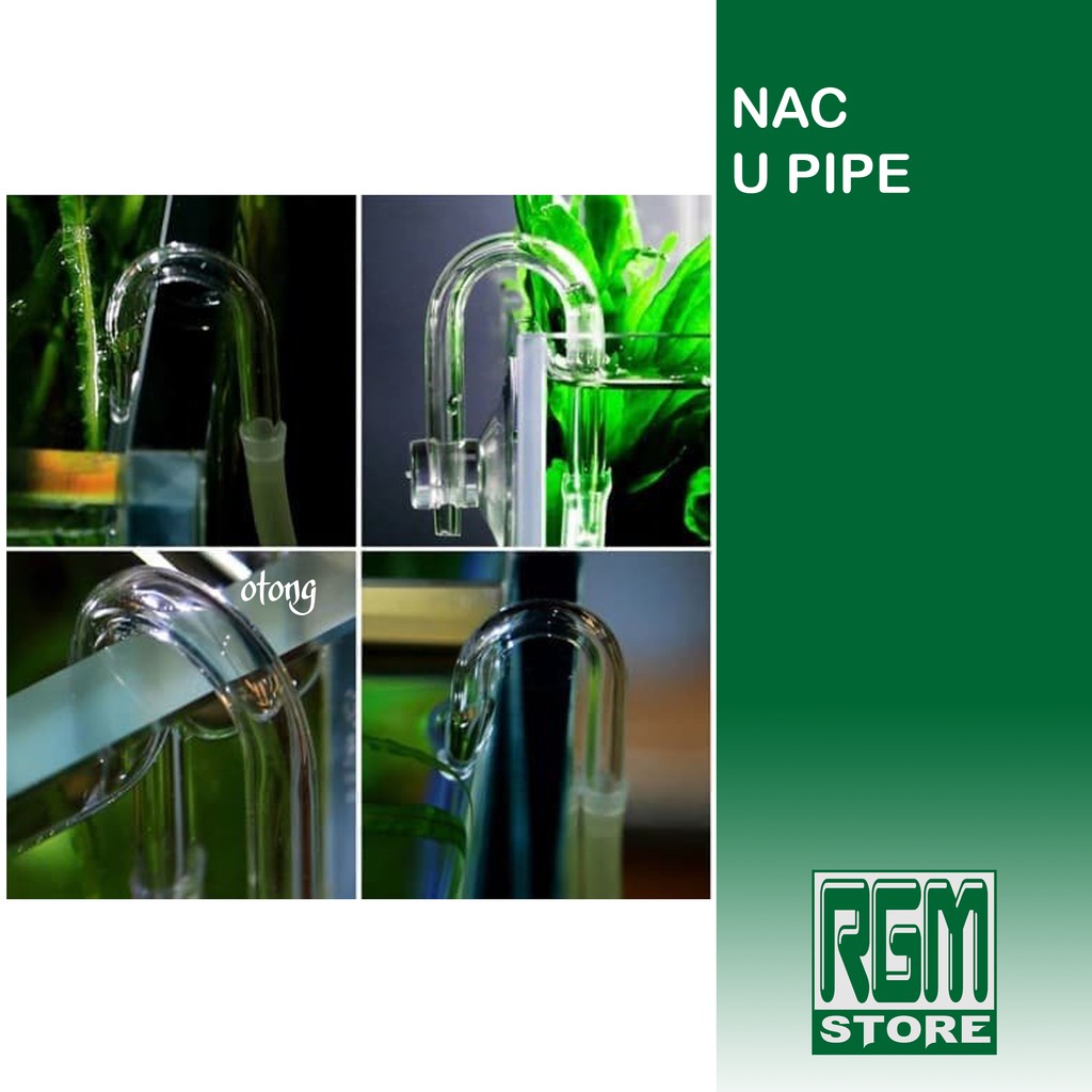 U pipe NAC connector konektor selang co2 diffuser aquascape aquarium