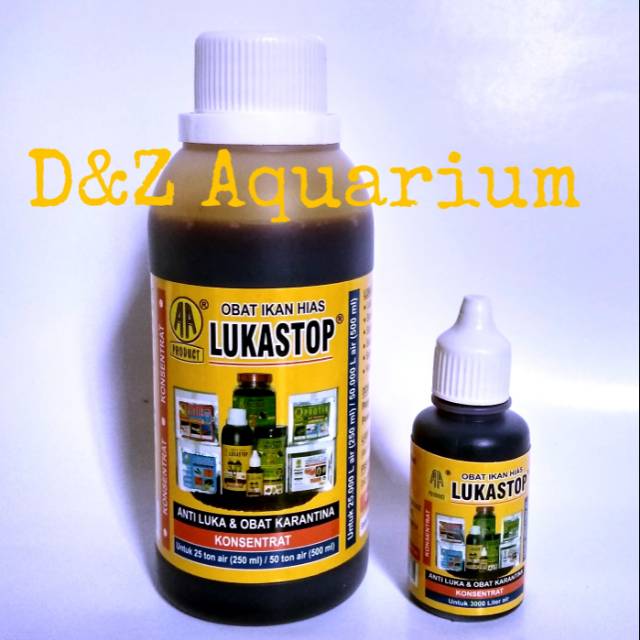 Lukastop 500 ml Obat Ikan  Hias Luka Stop Botol  Besar Obat 