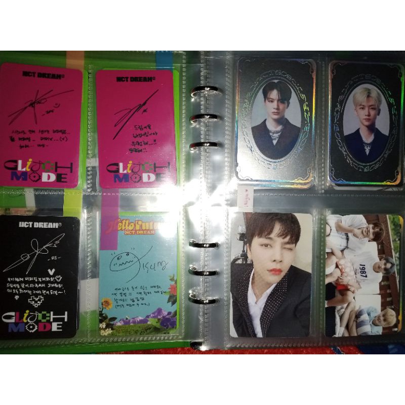 photocard nct official dicon, postcard, syb fanmade, polaroid hello future