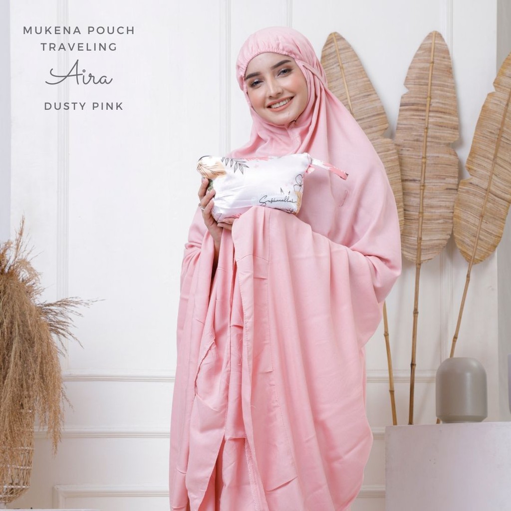 Mukena Dewasa Pouch Traveling Rayon Aira