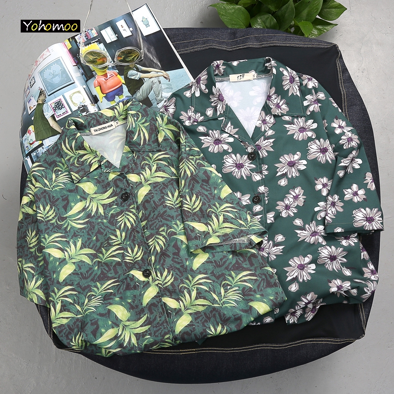  Kemeja  Pantai  Casual Motif  Print Bunga  untuk Pria  Shopee 