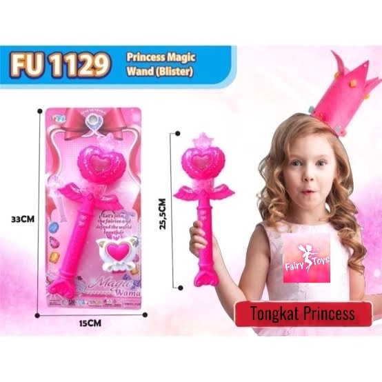 Mainan Tongkat Princess Dan Jam Tangan Magic (Musik &amp; Led) FU1129