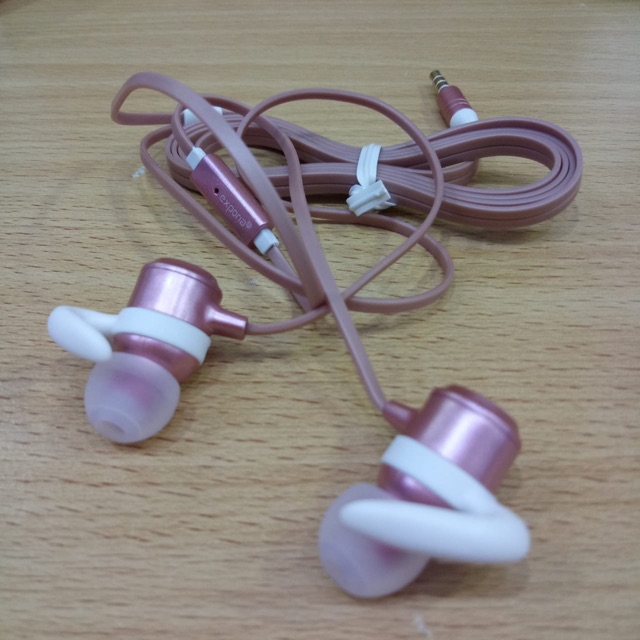 Earphone Bass Exporia design Pink Headset Dan Black Headset