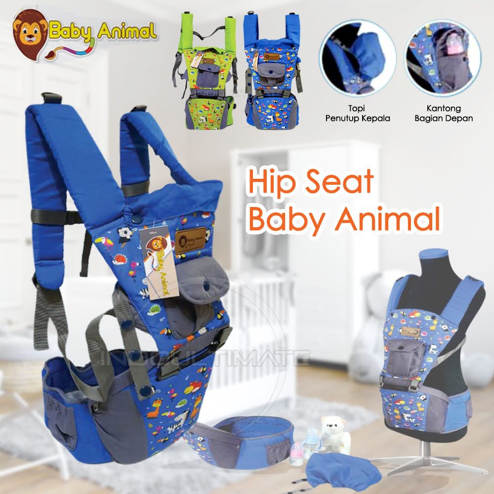 Gendongan Hipseat Bayi + Topi Pelindung Kepala BABY ANIMAL  BY-471 Gendongan Depan Anak