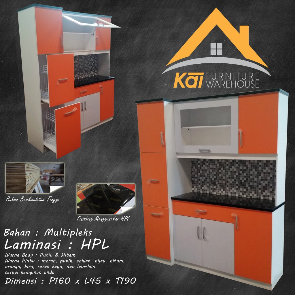 LEMARI SAYUR / LEMARI DAPUR 4 PINTU