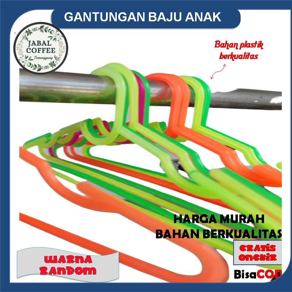 Hanger Baju Anak Plastik / Gantungan Baju Anak / Gantungan Baju Anak Kecil Murah J37