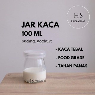 100ml TOPLES KACA / JAR KACA 100 ml / BOTOL KACA / jar puding / jar panacota / jar yoghurt