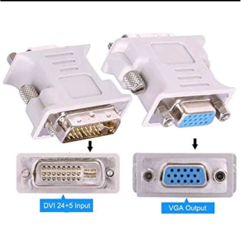 Konektor Dvi 24+5 To VGA / Gender Dvi To VGA 24+5 / Konverter Dvi To VGA