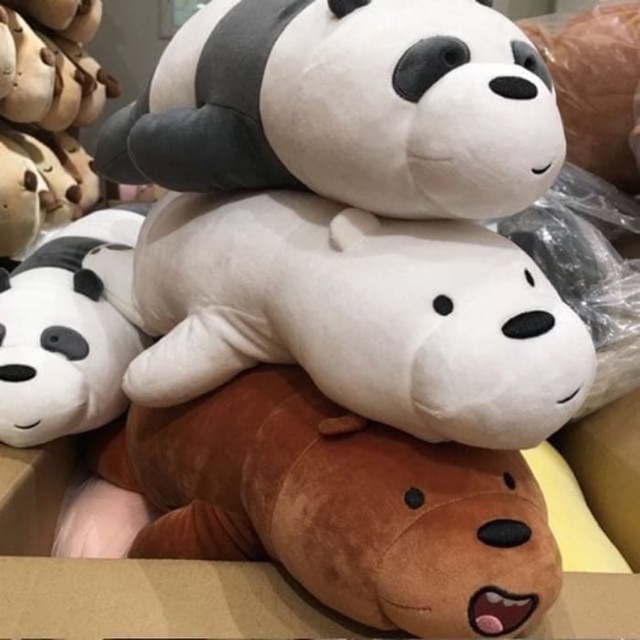 we bare bears ice bear plush miniso