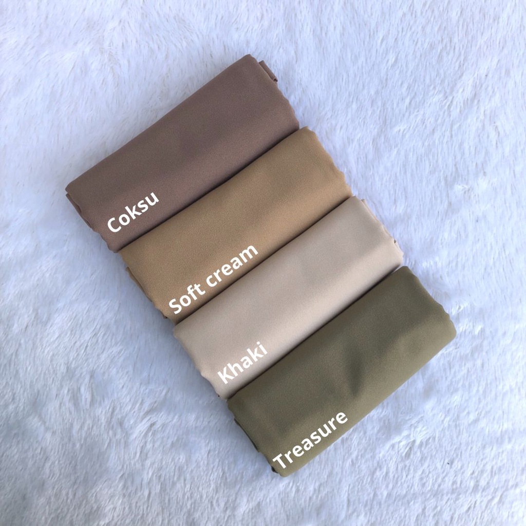 PART 3 : PASMINA DIAMON 175x75 PASHMINA DIAMOND GEORGETTE-KHAKI