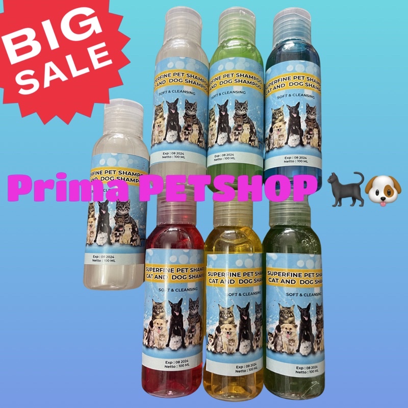 SHAMPOO KUCING ANJING MEREK SUPERFINE PET SHAMPOO 100ml