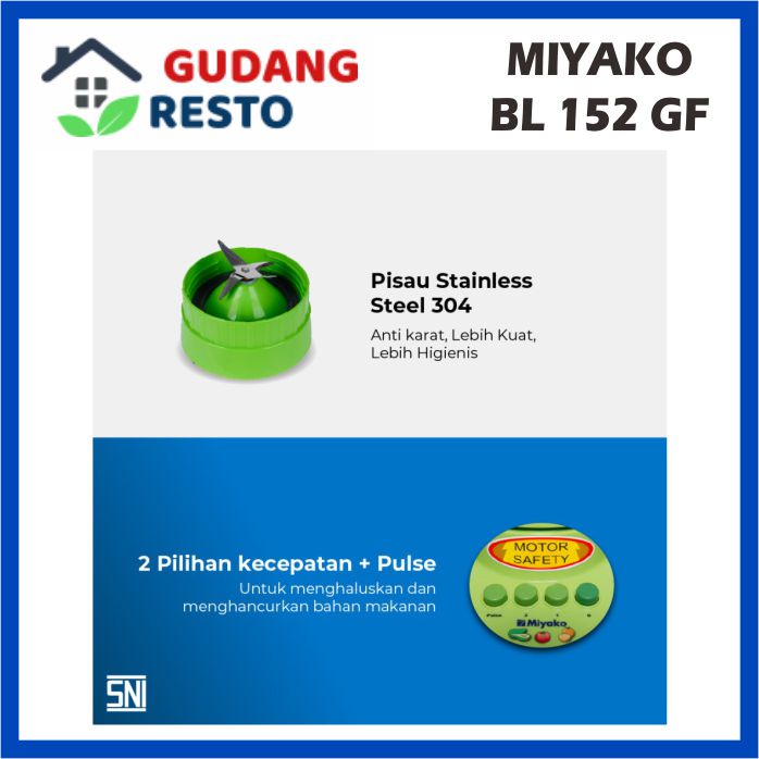 Blender Miyako BL 152 GF 3 ini 1 Gelas KACA Besar multi speed BL152 / 152GF ORIGINAL GARANSI