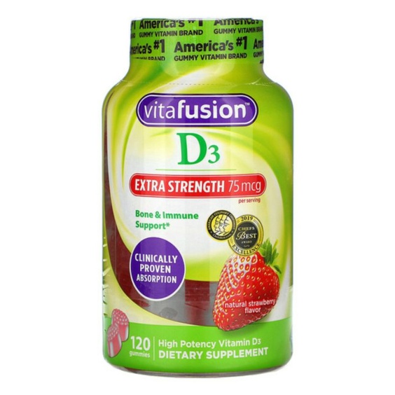 Vitafusion Vitamin D3 75mcg 3000IU 120gummies ORI USA