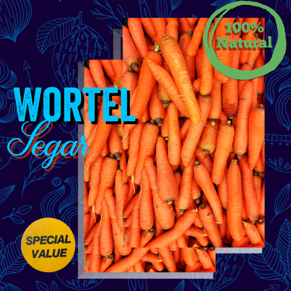 

WORTEL LOKAL PILIHAN / CARROT Per 500 gram SAYURAN SEGAR