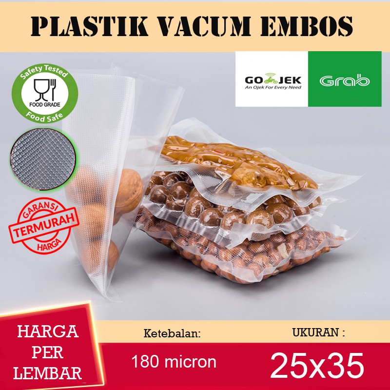 Jual Plastik Vacum Embos Ukuran 25x35 Per Lembar Shopee Indonesia