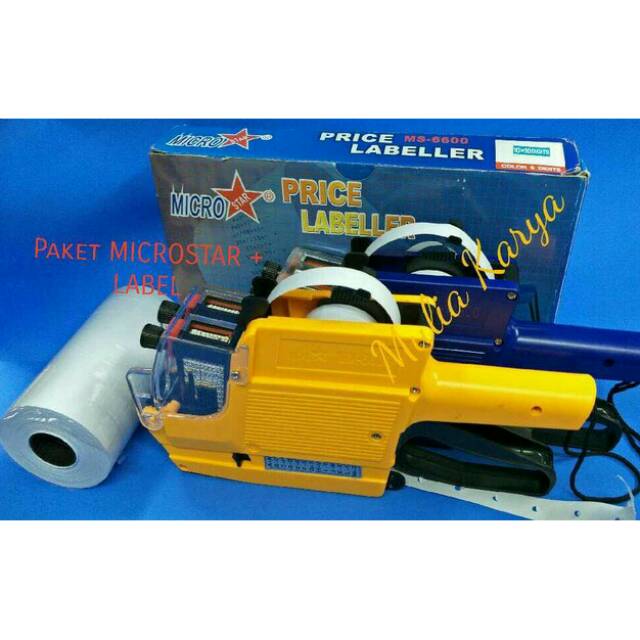 

Paket mesin label harga MS6600 ABJAD