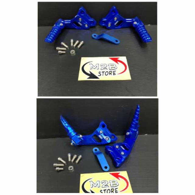 Foot step belakang FULL CNC SATRIA FU MX KING NEW 135 BIRU BLUE