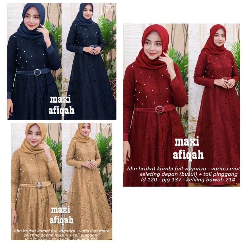 MAXI TERMURAH JUMBO AFIGAH FIT 3L GAMIS MUSLIMAH