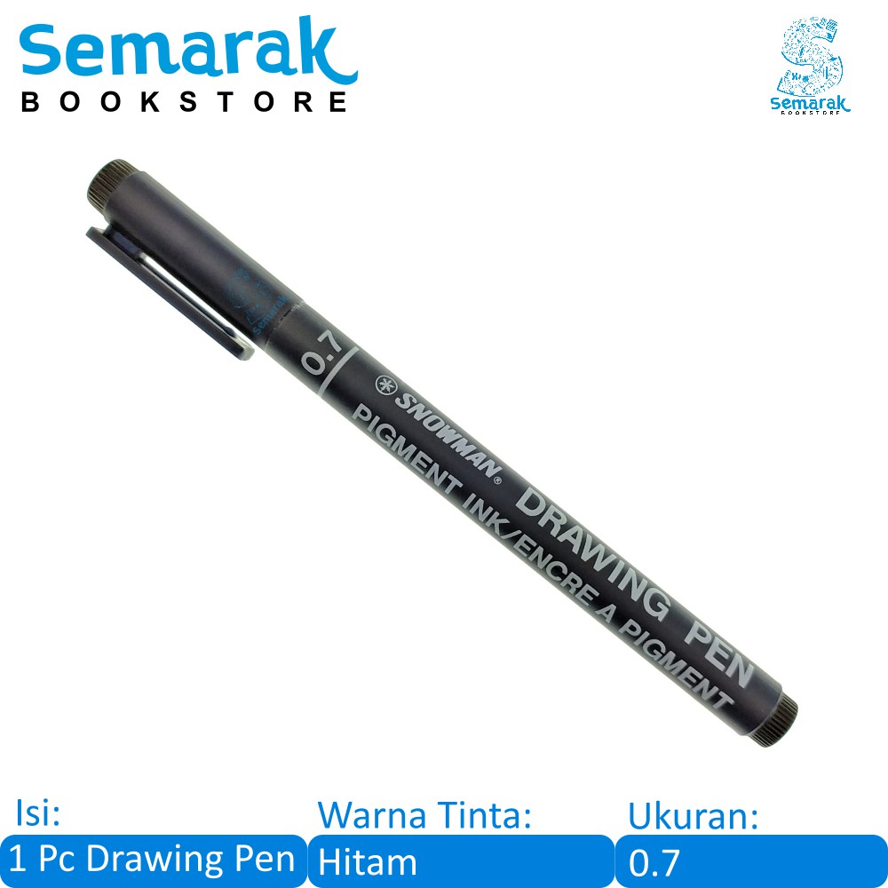 

Snowman 700 Drawing Pen 0.7 - Hitam [1 Pulpen]