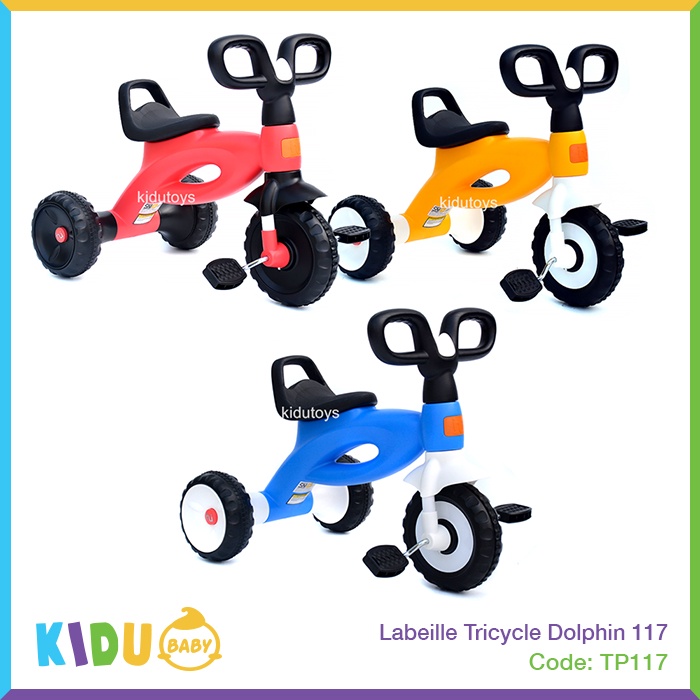 Labeille Sepeda Pedal Roda Tiga Anak Tricycle Dolphin Inui Mini Bike Anak Tricycle Dolphin 117 Kidu Baby