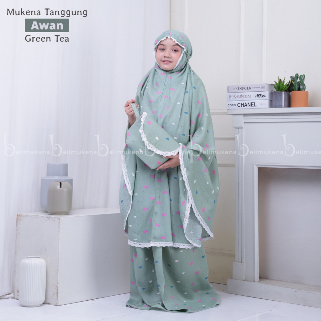 Mukena Rayon Anak Tanggung 2in1 Awan