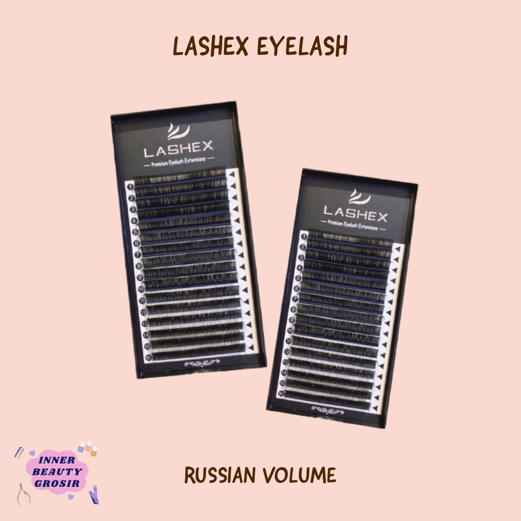 Lashex Eyelash Russian Volume / Lashex Eyelash Extension / Bulumata Lashex Hitam