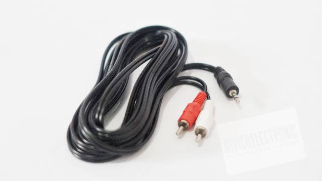 Kabel RCA 2-1 hitam 1.5m