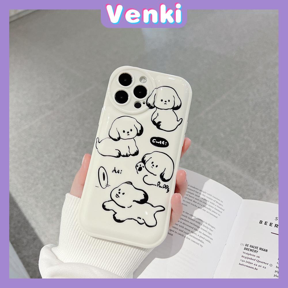 iPhone Case Silicone Soft Case TPU Airbag Shockproof Protection Camera Full Coverage Puppy Cute Cartoon Compatible For iPhone 11 Pro Max 13 Pro Max 12 Pro Max 7Plus xr XS Max