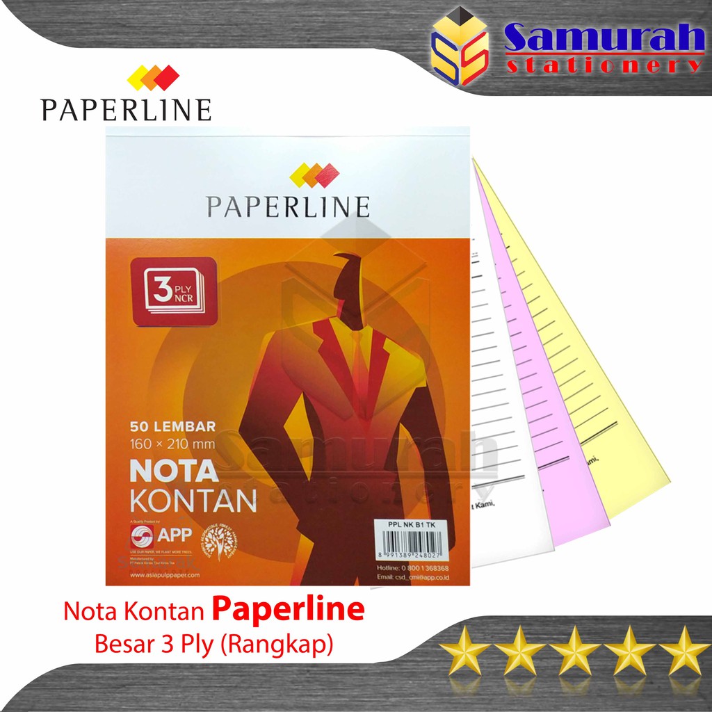 

Buku Nota Kontan Paperline Besar 3 Ply / Bon Rangkap 3 BSR / Nota PPL B3