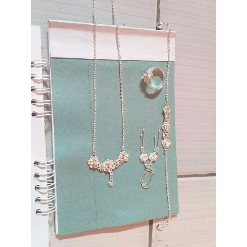 1 set mawar dewasa perak murni