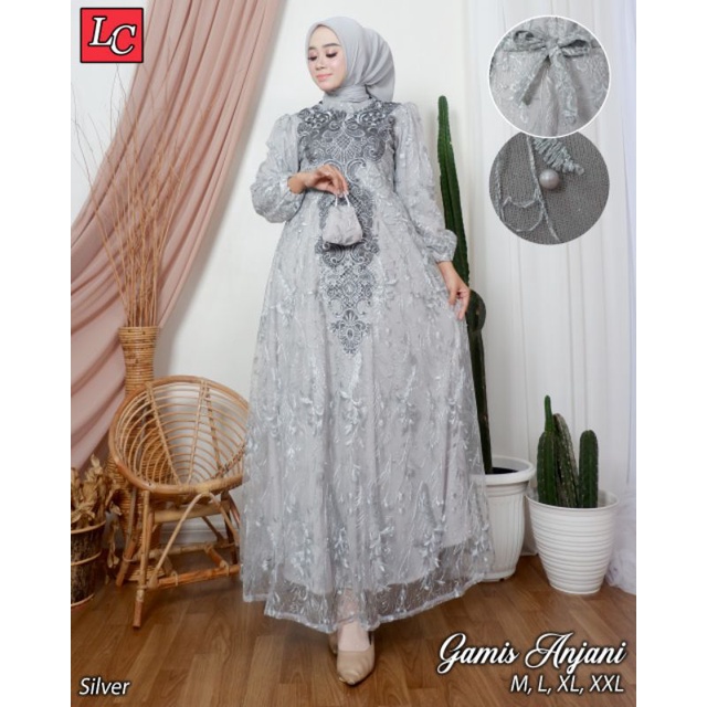 Gamis Anjani Bordir Free Masker Original Butik