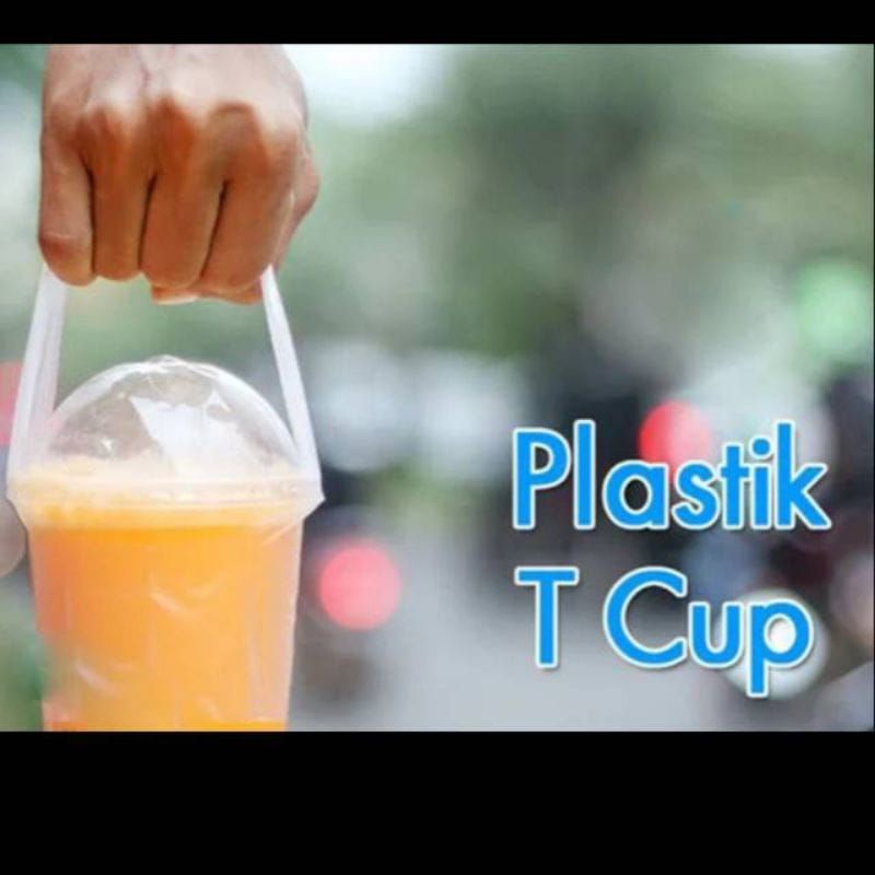 Kantong Plastik Takeaway 1 Cup HD Model Bentuk T Plastik Tenteng Gelas