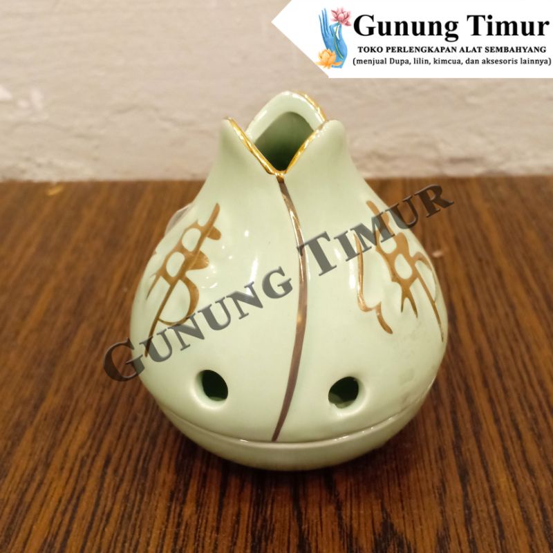 Tempat Bakar Dupa Kerucut Keramik / Tempat Hio Kerucut / Tempat Bakar Bukhur
