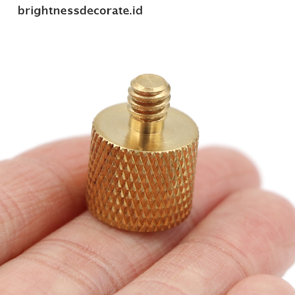 1 Pc Sekrup Adapter Konverter Tripod Kamera 3 / 8 Ke 1 / 4 Female Male Bahan Kuningan