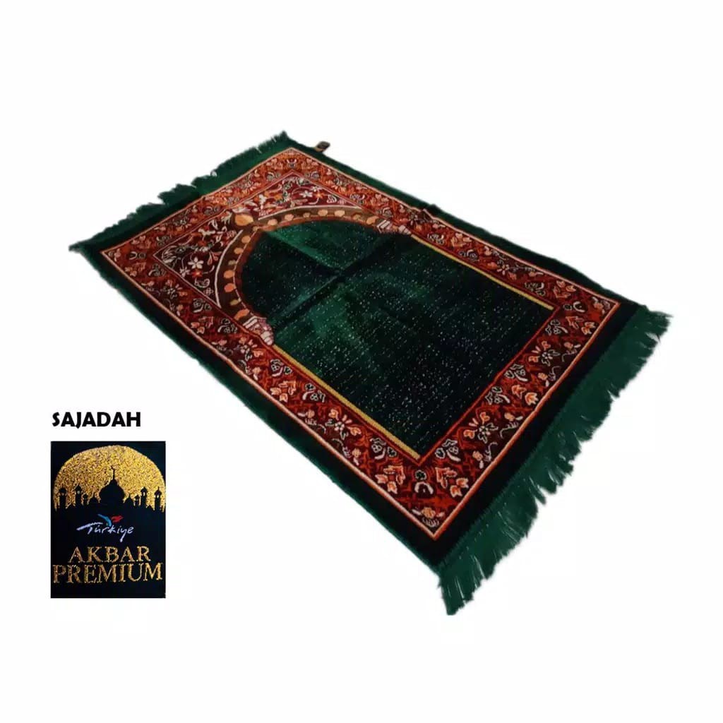 Exclusive Sajadah Turki Bludru  Premium Akbar Sejadah Premium Akbar Alat Sholat Dewasa Sejadah Bludr