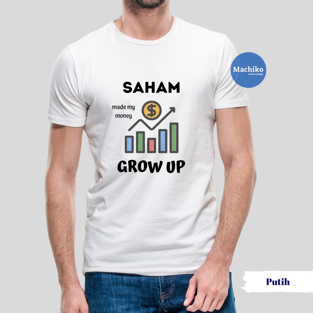 Kaos Investor Saham - Saham Katun Combed 30S