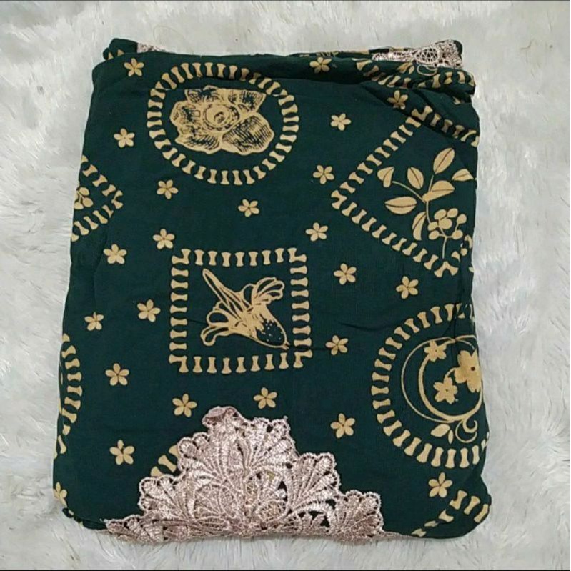 Setelan Kulot Jumbo Ld 140 | Setelan Renda Arabian | One Set Arabian | Setcel Wanita-Hijau Botol
