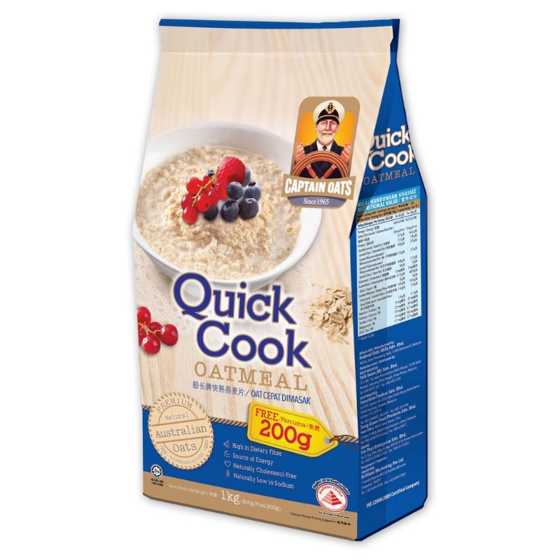 

Capten Oats Quick Cook Oatmeal 800gr