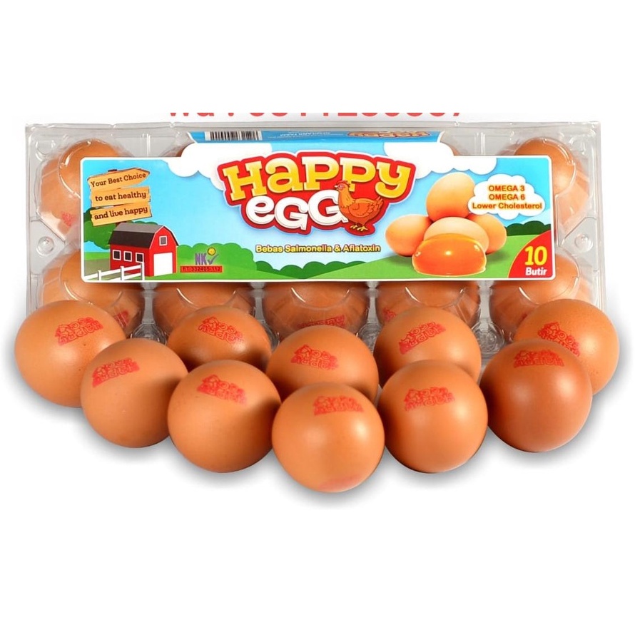 

Telor Omega 3 dan 6 Happyegg (1 pack isi 10 butir)