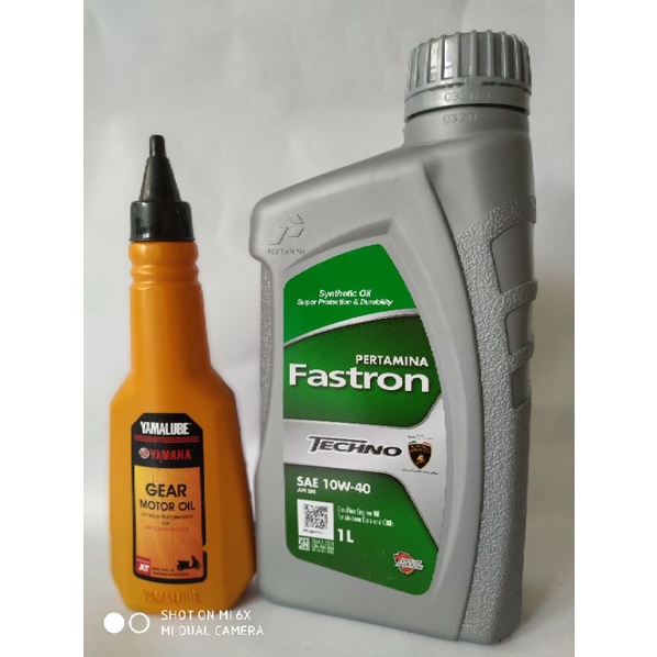 SALE - PAKET OLI FASTRON TECHNO 1 L + YAMALUBE GEAR 140 ML UNTUK YAMAHA NMAX LEXI FREEGO