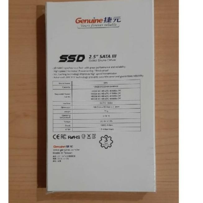 Ready stok-156  SSD Genuine 120GB 3D Nand SATA III 2.5"
