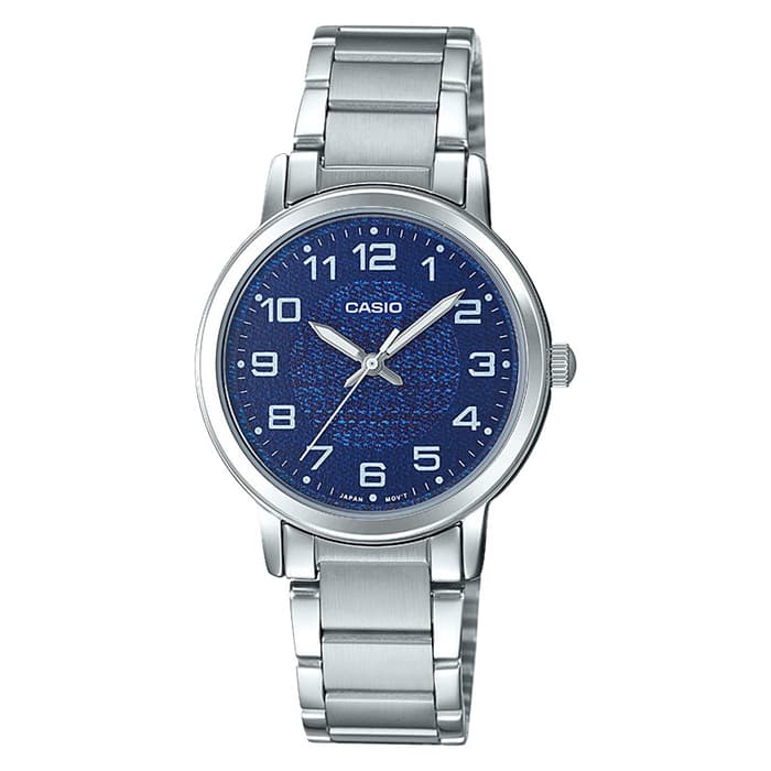 Casio LTP-E159D-2BDF Enticer Ladies Blue Dial Stainless Steel Strap
