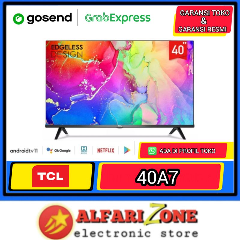 Android TV TCL 40" TCL 40A7 FHD 1080p android 11 Siaran Digital TV