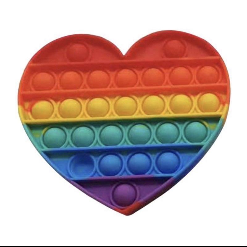 [Grosir] POP IT MURAH RAINBOW UNICORN/AMONG US fidget push Pop Its-Heart/Hati